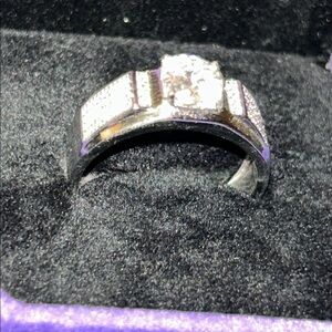 Elegant Sterling Silver 1ct Moissanite Ring with Clear Vvs1 D Grade